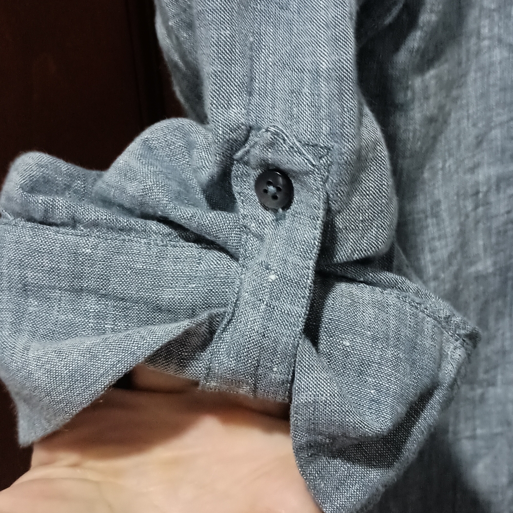 Haven 100% Linen Blue Tunic/Dress Size S - Picture 3 of 5